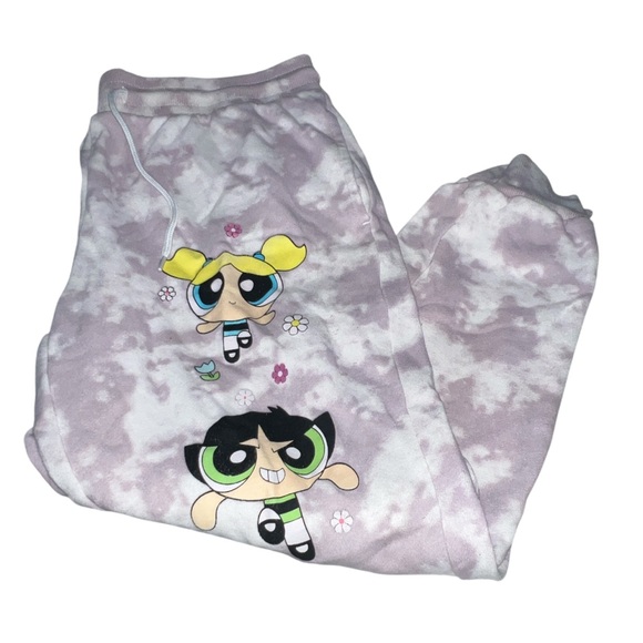 Cartoon Network Powerpuff Girls Joggers - Pink and White - Picture 1 of 5